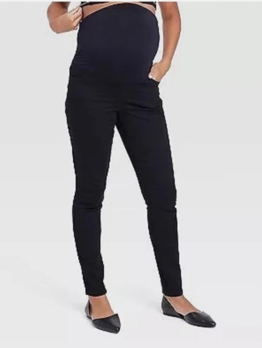 Isabel Maternity by Ingrid & Isabel Black Skinny Maternity Pants, Size 6